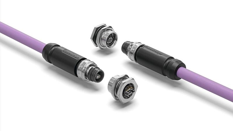 Die HySpeedVision-Verbindungslösung überträgt Gleichstrom mit bis 3,5 Gigahertz und damit bis zu 12 Gigabit pro Sekunde. (Bild: Rosenberger)