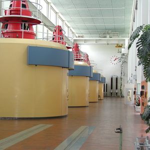 Der Maschinensaal der Zentrale in Sils.