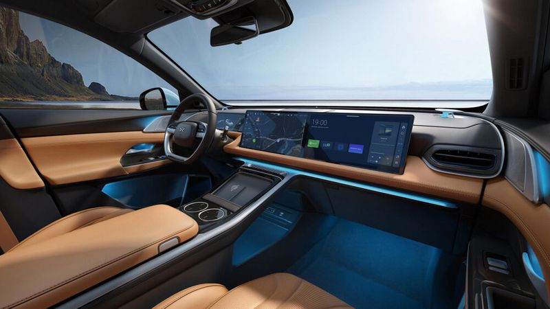 Insgesamt wirkt der G9 innen modern und luxuriös. (Bild: Xpeng)