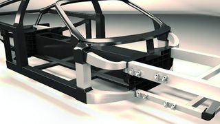 Thyssen-Krupp System Engineering entwickelte Konzepte für die Produktion des kompletten Chassis für ein Elektroauto. (Bild: TK)