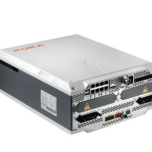 Har-Motion ist, angepasst sowohl an den Leistungsbedarf als auch an die Platzverhältnisse, flexibel für die Übergabe der Lebensadern des Roboters einzusetzen. (Bild:  HARTING/KUKA)