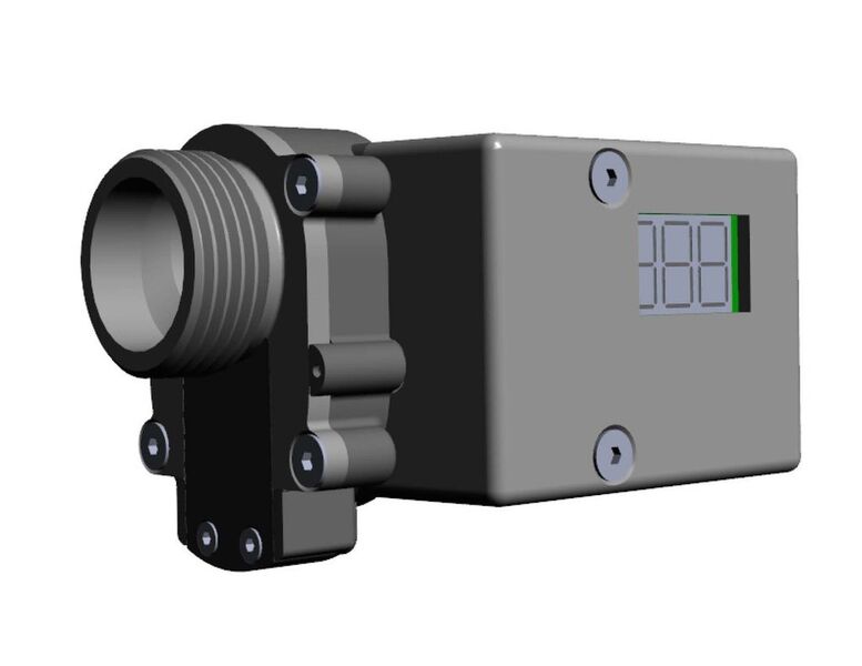 Erster funktionsfähiger Prototyp eines Volumenstromsensors. (Bild: Acam)