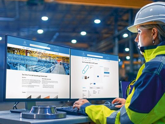Für Thyssenkrupp Schulte ein Riesenschritt in Richtung Zukunft: das im Jahr 2018 gelaunchte B2B-Portal. Für Thyssenkrupp Schulte ein Riesenschritt in Richtung Zukunft: das im Jahr 2018 gelaunchte B2B-Portal.