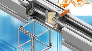 Die  drylin SLX-Linearachse mit Spindelantrieb lässt sich ohne Bohrungen an Aluminium-Konstruktionsprofile montieren. (Bild: Igus GmbH)