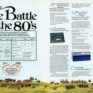 Kampfansage: Als der Zilog Z80 angekündigt wurde (hier in einer Zeitschriftenwerbung aus dem Mai 1976), wurde er gezielt als direkter Konkurrent zum Intel 8080 platziert. Federico Faggin und Matsushita Shima, die gemeinsam die ersten Intel-Prozessoren erst möglich gemacht hatten, waren unzufrieden mit der nachlässigen Art, mit der ihre ehemaligen Bosse das brandneue CPU-Geschäft behandelten. Sie gründeten die Firma Zilog mit der Absicht, all die Verbesserungen in Prozessoren anzubieten, die Intel nicht für nötig erachtete. (Bild: frei lizenziert)
