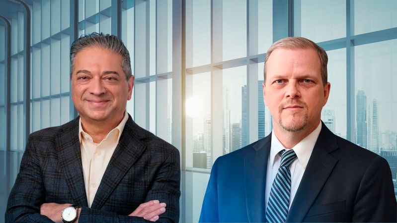 Acronis hat mit Prakash Panjwani (CEO) und Gerald Caron (CISO) zwei neue Führungskräfte.(Bild:  Acronis / bearbeitet mit Canva)