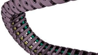 Mit der TKK-Serie präsentiert Tsubaki Kabelschlepp eine neue Energieführungskette für kleine Bauräume und raue Umgebungsbedingungen.  (Tsubaki Kabelschlepp)