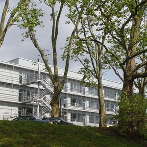 Das neue Chemiegebäude der Fachhochschule Nürnberg. 