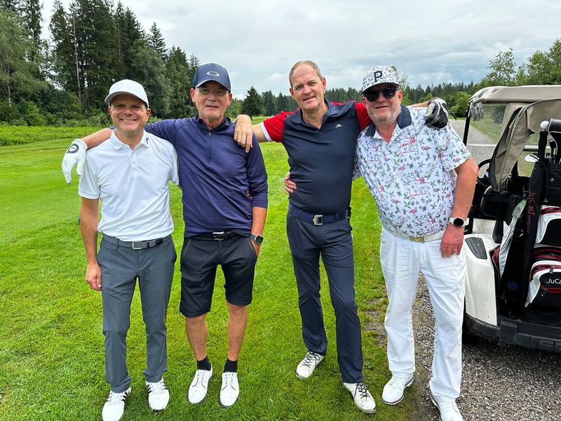 Mark König (TD Synnex), Paul Holdschik (Cancom), Oliver Schallhorn (PCG) und Frank Haines (Cancom). (Bild: Vogel IT-Medien GmbH)