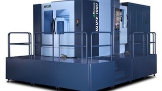 Die Verfahrwege des fünfachsigen Horizontal-Bearbeitungszentrums betragen in X, Y und Z 1050, 920 und 960 mm. Bild: Matsuura (Archiv: Vogel Business Media)