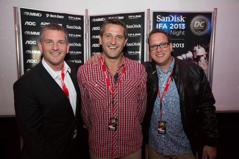 Sponsor des Abends (v. l.): Heiko Dziggel, TP-Link,  Dieter Rahe und Stefan Knerrich, APC (Eventfotos: Nils Krüger)