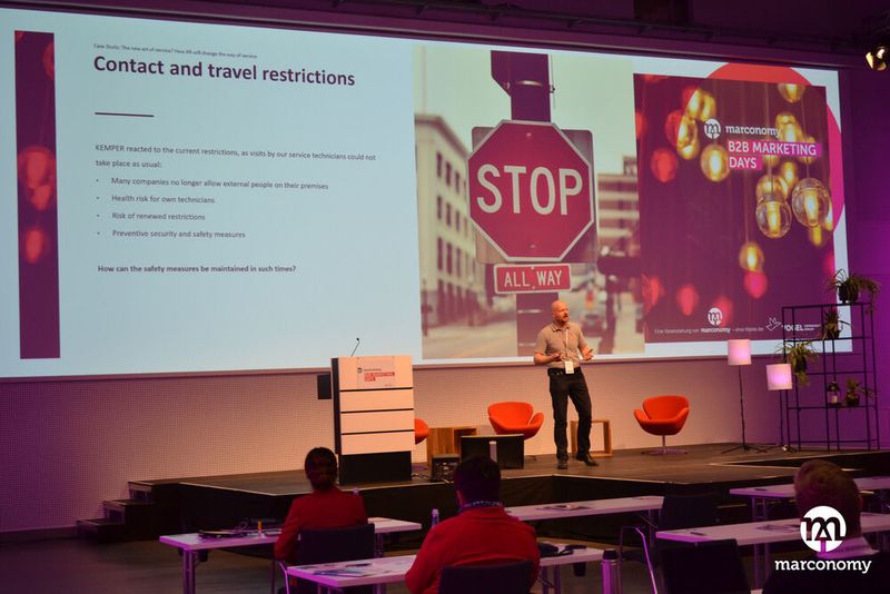 Thomas Schwabe auf den B2B Marketing Days 2020. (marconomy)