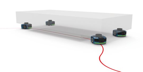Bis zu vier CMRs arbeiten kollektiv zusammen, um im Verbund große, komplexe Lasten von bis zu 32 Tonnen zu bewegen.()