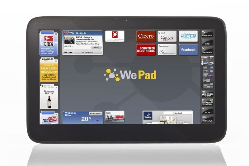 Zum Start präsentiert sich der WePad mit dem Schwerpunkt auf diverse Medien. (Archiv: Vogel Business Media)