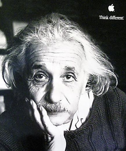 Mit dem Slogan Think different und den Köpfen von Querdenker wie Albert Einstein, Amelia Earhart oder Jim Henson hat Apple lange für seine Produkte geworben.(Fotos:  Wikimedia/Apple/United)