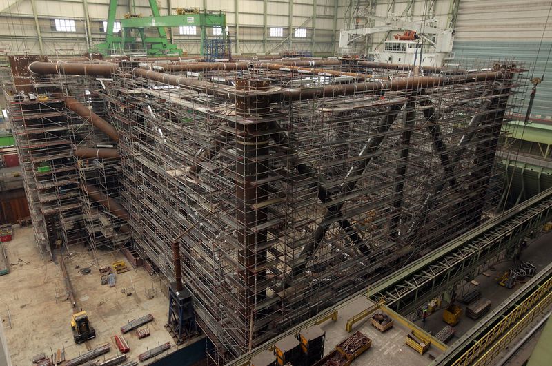 Tragekonstruktion einer 800-MW-Offshore-HGÜ-Plattform. (Bild: Siemens)