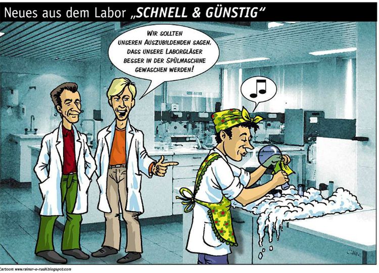Übersicht unserer Bildergalerien (Comic: www.rainer-e-ruehl.blogspot.com) (Bild: LABORPRAXIS/Rühl)