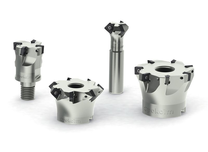 Squareworx is Pokolm’s new, multifunctional milling system for precise machining in both 90° and 45° approach angles. (Pokolm)
