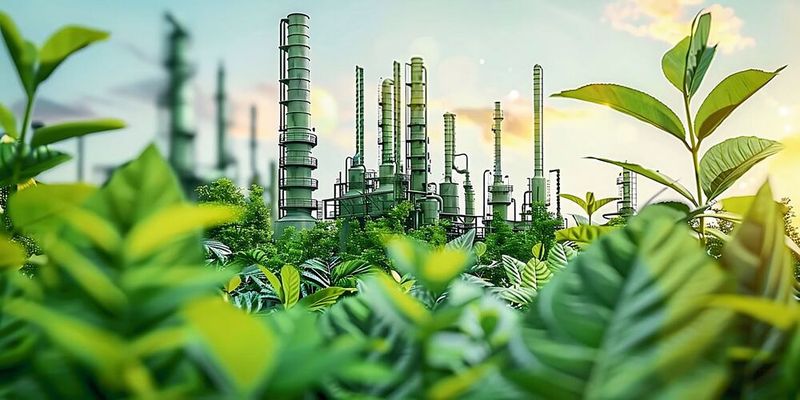 Platz 9: Holistisches Denken in Kreisläufen – Bei einer „grünen“ Produktion mit nachhaltigen, digitalen Prozessen sollte der Fokus auf der Reduzierung des ökologischen Fußabdrucks liegen. (Bild: © KI-generiert)