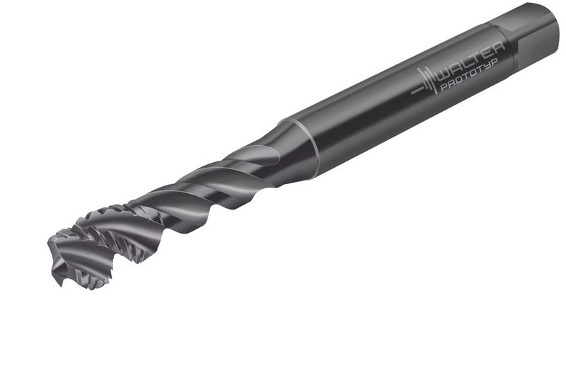 In der vaporisierten Variante besticht der TC142 aus WY80FC (HSS-E + vap.) durch hohe Prozesssicherheit. Walter liefert das Werkzeug in beiden Ausführungen für Regelgewinde M1,6 bis M36, Feingewinde M8 x 1 bis M20 x 1,5 und Zollgewinde G1/8” bis G1/4”. (Bild: Walter)