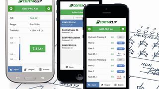 Mit der neuen Smartphone-App für iPhone und Android-Smartphones lassen sich GSM-PRO-Module intuitiv überwachen und bedienen. (Conta-Clip)