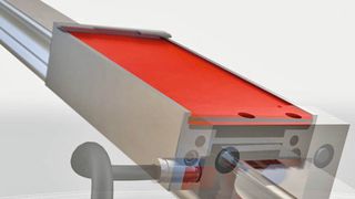 Pneumatische Linearachsen nach dem Fail-Safe-Prinzip sorgen für Sicherheit im Falle eines Druckabfalls. (Bild: Hema)