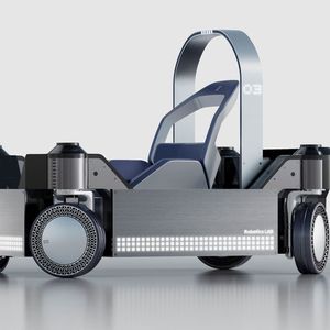 Da die Räder in alle Richtungen bewegt werden können und auch in der Höhe variabel sind, kennt das Unikum keine Hindernisse wie Treppen oder Bordsteine.(Bild:  Hyundai)