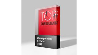 Die Trophäe TOP CONSULTANT 2015 des von compamedia organisierten Unternehmensvergleichs (Bild: Top Consultant)