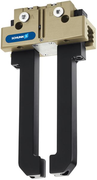 Hohe Greifkräfte und enorme Stabilität: Beim neuen Schunk PGN-plus sind bis zu 50 % längere Greiferfinger möglich. (Schunk)