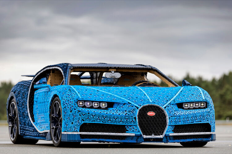 Lego hat den wahrscheinlich langsamsten, aber dafür exklusivsten Bugatti Chiron gebaut. (Bild: Lego)