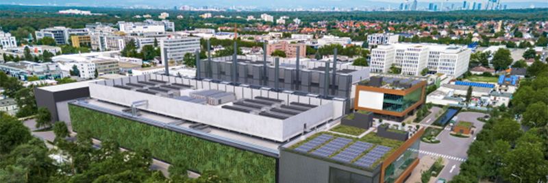 Das geplante Goodman-Rechenzentrum „FRA II“ in Neu-Isenburg im Entwurf.(Bild:  TTSP HWP)