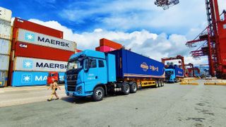 Chinesische Lkw-Hersteller wie Sany wollen ihre schweren Lkw auch in Europa verkaufen. (Bild: Sany)