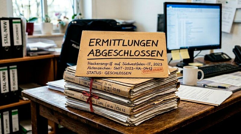 Die Ermittlungen zum Hackerangriff auf Südwestfalen-IT sind eingestellt.(Bild:  Gemini / KI-generiert)