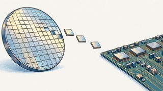 Vom Wafer zur Anwendung: Der Chips Act 2.0 soll künftig nicht nur Fertigungskapazitäten fördern, sondern auch die Nachfrage nach Halbleitern aus Europa stärker in den Blick nehmen. (Bild: Dall-E / KI-generiert)