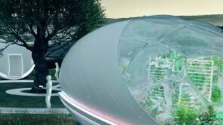 Dem Leben auf dem Mars oder auf dem Mond ein Stück näher: „Bio-Pod“ ist eine aufblasbare Kuppel mit einem Nahrungsmittelproduktionssystem, das nachhaltiges menschliches Leben ermöglicht. 