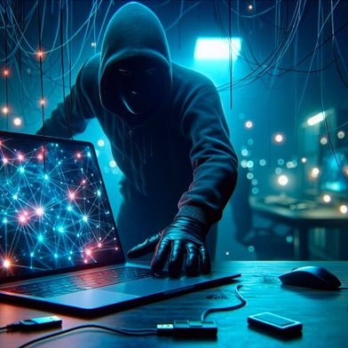 Cyberkriminelle nutzen die Content-Type-Confusion-Schwachstelle aus, indem sie manipulierte Webhook-Requests mit falschem Content-Type senden und darüber ein gefälschtes „files“-Objekt einschleusen. So können sie lokale Dateien und Secrets auslesen und Schadcode schmuggeln. (Bild: Dall-E / Vogel IT-Medien GmbH / KI-generiert)