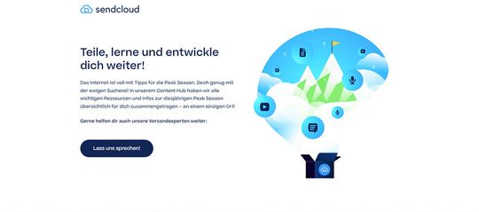 Die Startseite des Sendcloud Peak Season Hub. Die Startseite des Sendcloud Peak Season Hub.