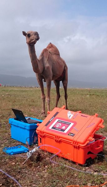 Das mobile Massenspektrometer im Einsatz im Oman.  (Eawag)