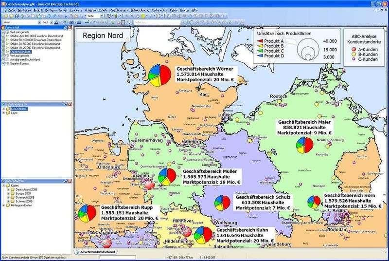 Wer bearbeitet welches Vertriebsgebiet und welche Marktpotenziale stehen dahinter? (Archiv: Vogel Business Media)