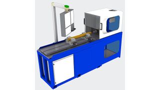 Horizontale CNC Maschine zum Fräsen, Bohren, Gewindeschneiden und Entgraten von Langteilenden. Die Teilelänge kann praktisch beliebig sein. Bild: Hagen & Goebel (Archiv: Vogel Business Media)