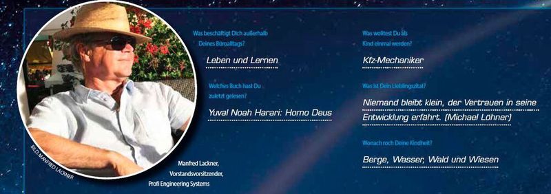 Manfred Lackner, Vorstandsvorsitzender, Profi Engineering Systems (IT-Business)