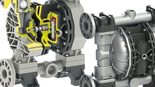 Fördermenge und Förderhöhe lassen sich durch die Steuerung der Luftzufuhr variabel regeln. (Jessberger)