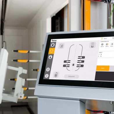 Gema Switzerland GmbH setzt als Applikationshersteller seit geraumer Zeit auf intelligente, vernetzte Steuerungen bzw. Steuerungssoftware, wie das „Magic Control 4.0“-System, welches eine leistungsfähige Automatisierungsschnittstelle bietet.  (Bild: Gema)
