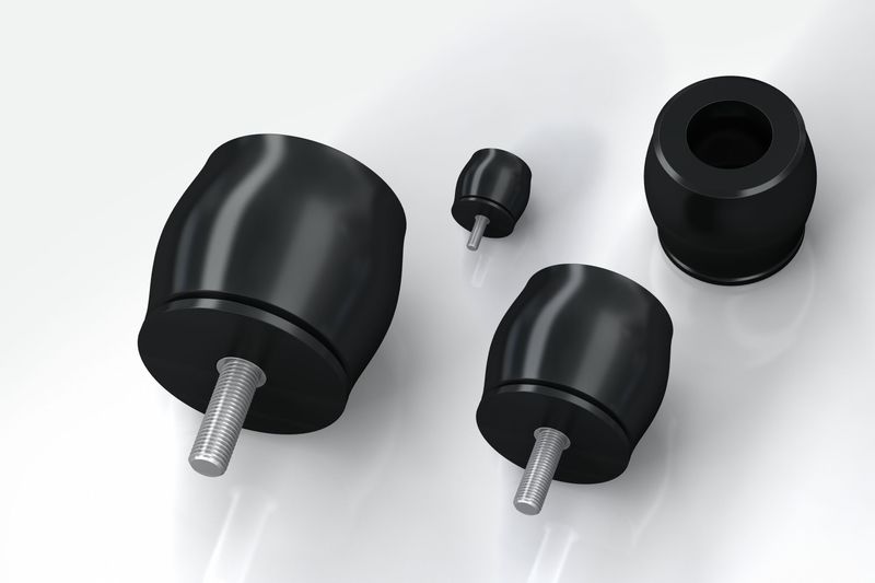 Kompakte Bauform bei hoher Kraftaufnahme von 870 N bis 90.000 N zeichnen alle Vertreter der Tubus-TA-Familie aus. Sie arbeiten axial dämpfend und sind speziell für ein Maximum an Energieaufnahme in Kraftbereichen von 2 Nm bis 2.951 Nm pro Hub entwickelt worden. (Bild: ACE)