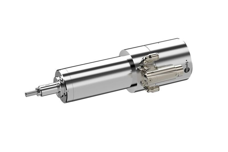 Spraykühlung integriert: die neue Motorspindel 6045 DC von Sycotec. (Bild: Sycotec GmbH & Co. KG)