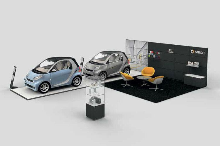 Bei Smart beginnen erst im dritten Quartal 2015 die Umbaumaßnahmen, die hauptsächlich die Präsentation von außen betreffen werden. (Foto: Smart)