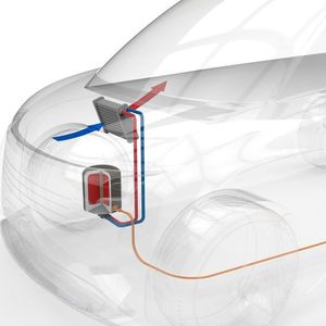 Auch auf der Messe zu sehen: Ein thermischer Hochleistungsspeicher, der die Reichweite von Elektrofahrzeugen erhöhen kann.