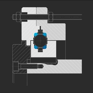 Geometrie und Werkstoff der Gehäuseteile eines Drahtwälzlagers sind frei wählbar.(Bild:  Franke)