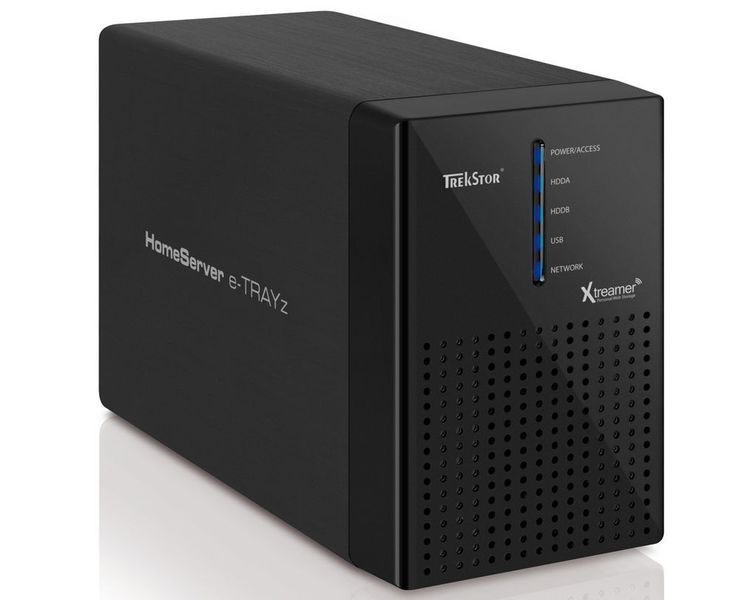 Im gebürsteten Metallgehäuse mit anthrazitfarbenem Finish haben zwei 3,5-Zoll-SATA-Festplatten Platz. (Archiv: Vogel Business Media)