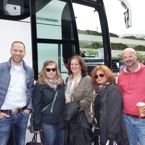 Hamburg Treffpunkt Flughafen - Dänemark wir kommen (v. l.) Martin Osswald und Bettina Herbst, Microsoft, Lilli Kos, IT-BUSINESS, Ufo Foellmer, comTeam und Bernd Stopper, Microsoft(IT-BUSINESS)